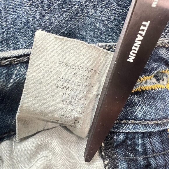 Vintage Y2K Anchor Blue Bootcut Jeans Women's 11 Dark Wash Denim Low Rise 31x31 - Picture 10 of 10